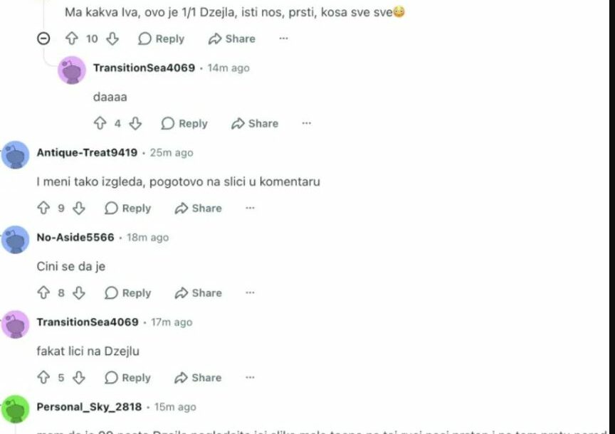 FOTO: REDDIT RASPRAVA O MISTERIOZNOJ DJEVOJCI (SCREENSHOT: REDDIT)
