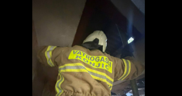 Kuća u potpunosti izgorjela u požaru kod Konjica